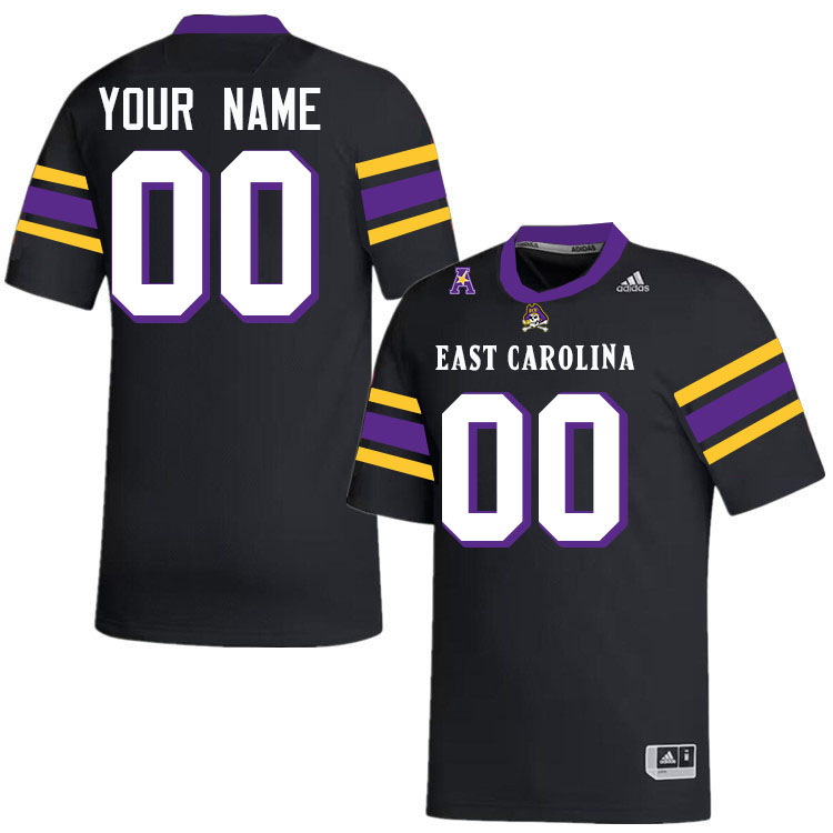 Custom East Carolina Pirates College Football Jerseys,Uniforms-Alternate Black